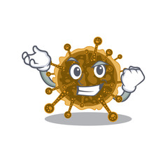 Obraz premium A dazzling negarnaviricota mascot design concept with happy face