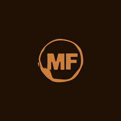 
M F MF Initial logo template vector. Letter logo concept
