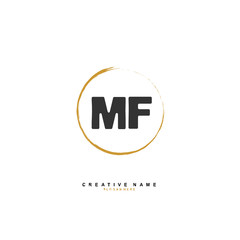 
M F MF Initial logo template vector. Letter logo concept