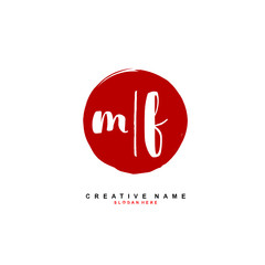 
M F MF Initial logo template vector. Letter logo concept