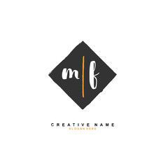 
M F MF Initial logo template vector. Letter logo concept