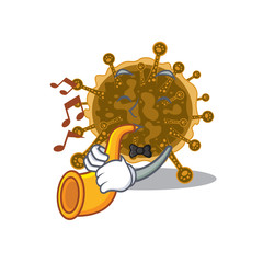 Talented musician of negarnaviricota cartoon design playing a trumpet