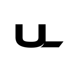 Initial 2 letter Logo Modern Simple Black UL