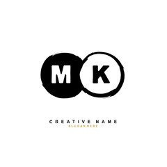 
M K MK Initial logo template vector. Letter logo concept
