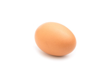 Close up fresh eggs isolated on white. for food concept