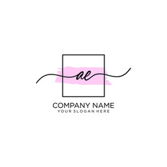 AE initial Handwriting logo vector templates