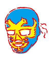 プロレスラーのマスクのイラスト