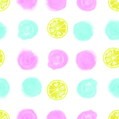 水彩ドットレモン
