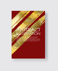 Vector Red and Gold Design Templates. Abstract illustration eps10