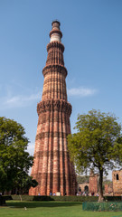 the ancient qutub minar minaret in delhi