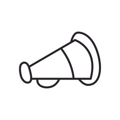Isolated megaphone line style icon vector design