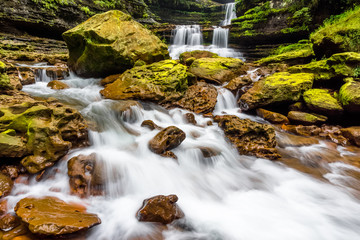 Fototapeta na wymiar Amazing and Beautiful waterfall in Meghalaya Northeast India