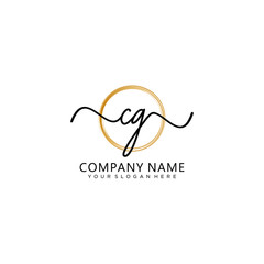 CG initial Handwriting logo vector templates