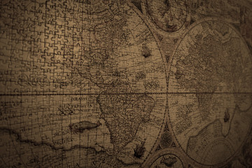 ancient world map puzzle