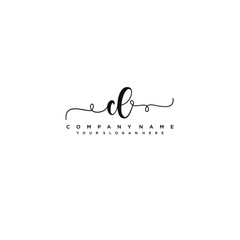 CL initial Handwriting logo vector templates