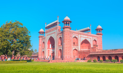 South Grand entrance gate of Taj Mahal - Agra, India