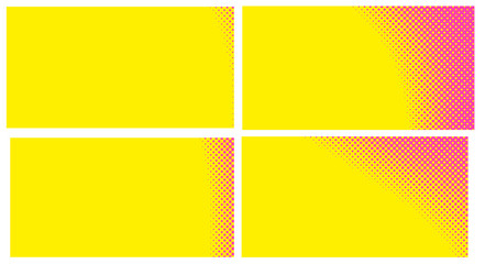Pink background with dots. Set abstract background with halftone dots design. Vector illustration for comic book.
