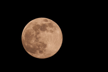 Extreme tele shot of full moon before Easter 2020