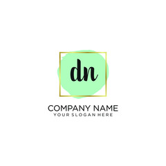 DN initial Handwriting logo vector templates