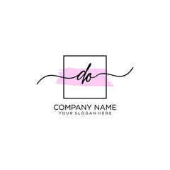 DO initial Handwriting logo vector templates