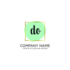 DO initial Handwriting logo vector templates
