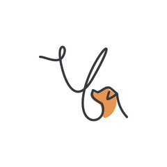 Initial Dog Logo