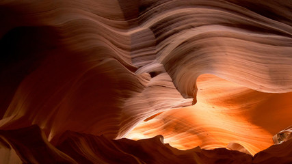 Amazing sandstone structures in the Upper Antelope Canyon