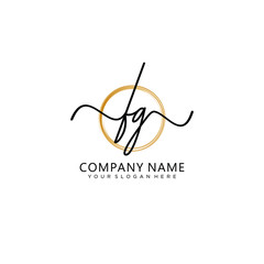 Fototapeta premium FG initial Handwriting logo vector templates