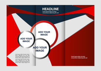 Vector modern tri-fold brochure design template
