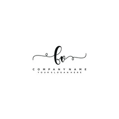 FV initial Handwriting logo vector templates