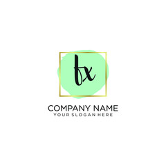 FX initial Handwriting logo vector templates