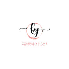 FY initial Handwriting logo vector templates