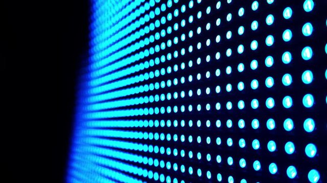Multicolored glowing RGB dots diode blinking disco lights.