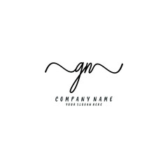 GN initial Handwriting logo vector templates