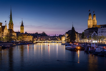 Fototapeta premium Zurich in Switzerland in early spring