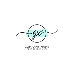 GX initial Handwriting logo vector templates