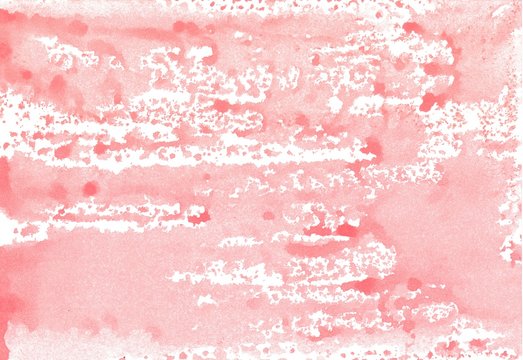 With water soluble wax chalk crayons hand paintet watercolor wash background in red