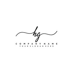 HG initial Handwriting logo vector templates