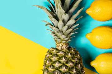Pineapple lemon background