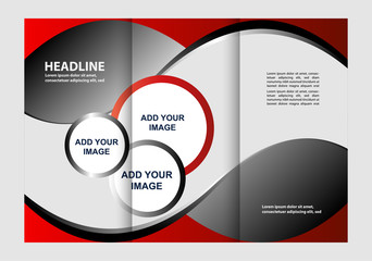 Vector modern tri-fold brochure design template
