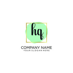 HQ initial Handwriting logo vector templates