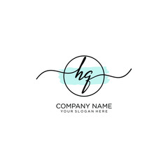 HQ initial Handwriting logo vector templates