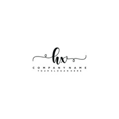 HX initial Handwriting logo vector templates