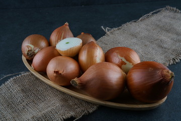 Fresh Red onion stock photo