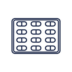 Obraz premium Pills tablet line style icon vector design