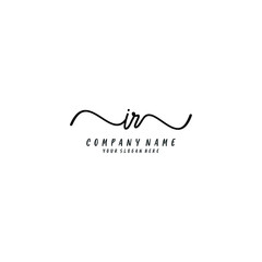 IR initial Handwriting logo vector templates