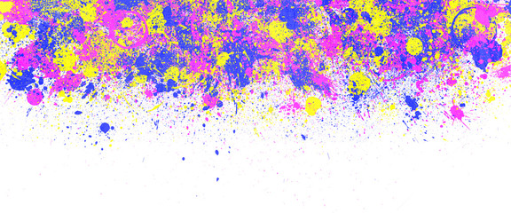 colorful paint splatter, spattering paint