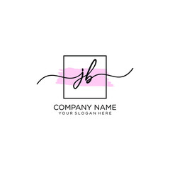 JB initial Handwriting logo vector templates