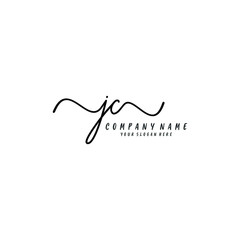 JC initial Handwriting logo vector templates