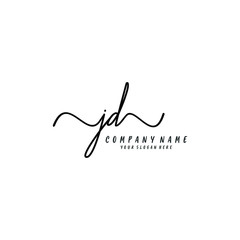 JD initial Handwriting logo vector templates